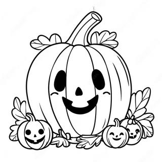 Smiling Jack O Lantern Coloring Page 10107-8242