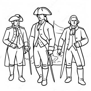 American Revolution Historical Figures Coloring Page 10136-8259