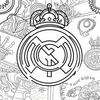 Real Madrid Logo Coloring Page 10176-8291