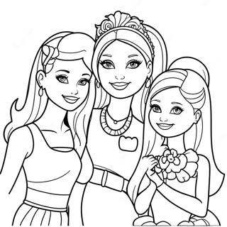 Barbie And Friends Coloring Pages