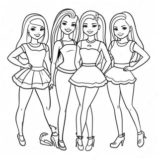 Barbie And Friends Coloring Page 10196-8310