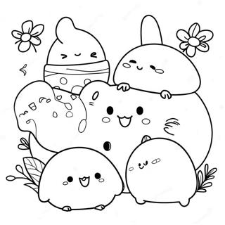 Cute Molang With Friends Coloring Page 10217-8330