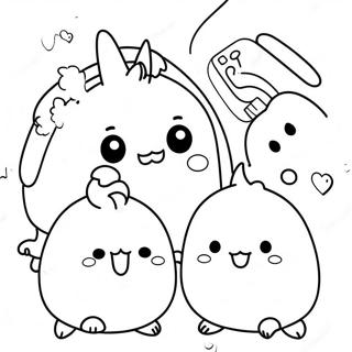 Cute Molang With Friends Coloring Page 10217-8332