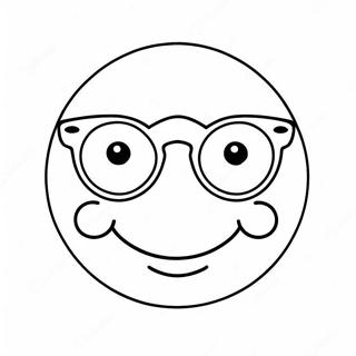 Happy Smiley Face With Sunglasses Coloring Page 1022-818