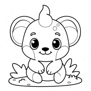 Cute Mini Animal Coloring Page 10236-8345