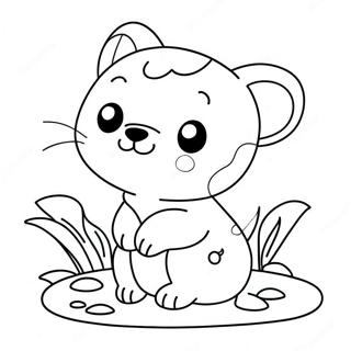 Cute Mini Animal Coloring Page 10236-8346