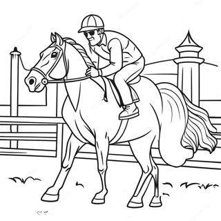 Kentucky Derby Horse Racing Coloring Page 10256-8358