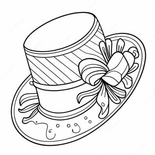 Elegant Kentucky Derby Hat Coloring Page 10257-8361