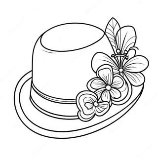 Elegant Kentucky Derby Hat Coloring Page 10257-8362