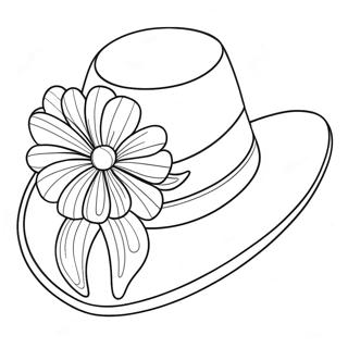 Elegant Kentucky Derby Hat Coloring Page 10257-8363