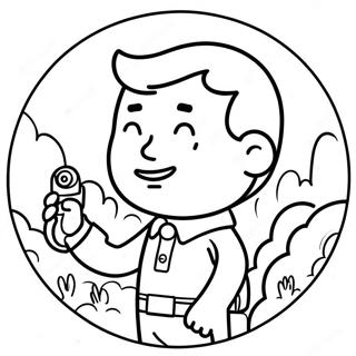 Fallout Vault Boy Coloring Page 10286-8381