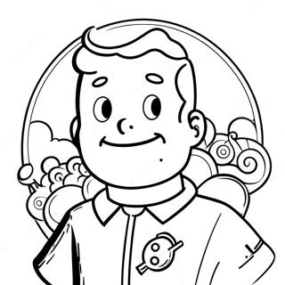 Fallout Vault Boy Coloring Page 10286-8382