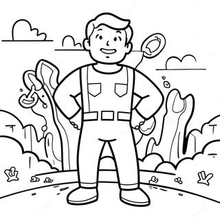 Fallout Vault Boy Coloring Page 10286-8384