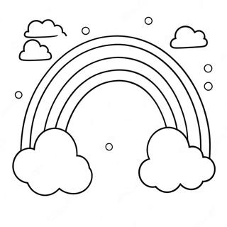 Colorful Rainbow With Clouds Coloring Page 102-91