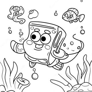 Spongebob Squarepants Underwater Adventure Coloring Page 10307-8397