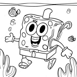 Spongebob Squarepants Underwater Adventure Coloring Page 10307-8399