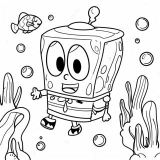 Spongebob Squarepants Underwater Adventure Coloring Page 10307-8400