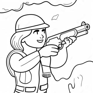 Shelly Shooting In Battle Coloring Page 1032-822