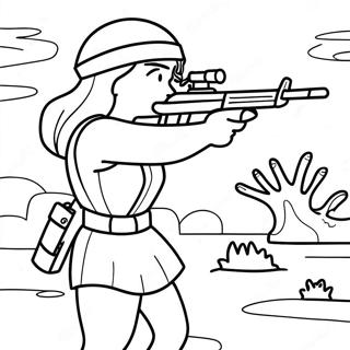 Shelly Shooting In Battle Coloring Page 1032-823