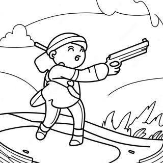 Shelly Shooting In Battle Coloring Page 1032-824