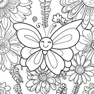 Flower Butterfly Coloring Pages