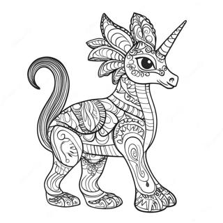 Alebrije Coloring Page 10356-8439