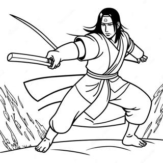 Itachi In Battle Pose Coloring Page 10367-8450