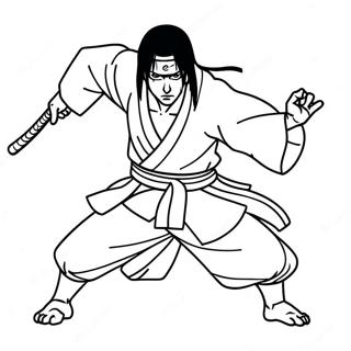 Itachi In Battle Pose Coloring Page 10367-8451