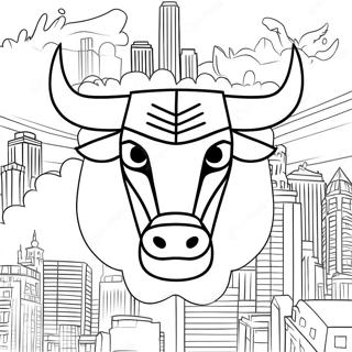 Chicago Bulls Logo Coloring Page 10376-8454