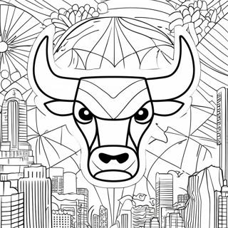 Chicago Bulls Logo Coloring Page 10376-8455