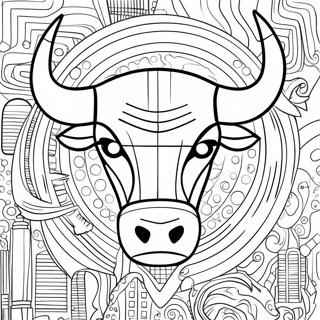 Chicago Bulls Logo Coloring Page 10376-8456