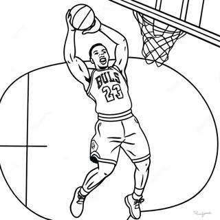 Chicago Bulls Player Dunking Coloring Page 10377-8467