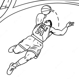 Chicago Bulls Player Dunking Coloring Page 10377-8468