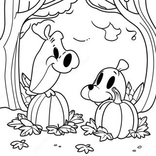 Fall Disney Coloring Pages