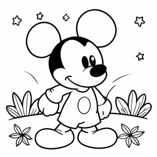 Magical Fall Mickey Mouse Coloring Page 10397-8475