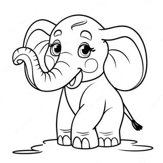 Playful Drunk Elephant Coloring Page 10427-8501