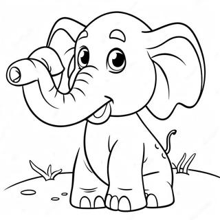 Playful Drunk Elephant Coloring Page 10427-8502