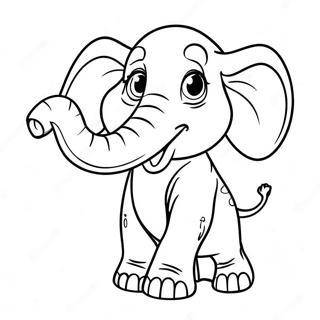 Playful Drunk Elephant Coloring Page 10427-8504