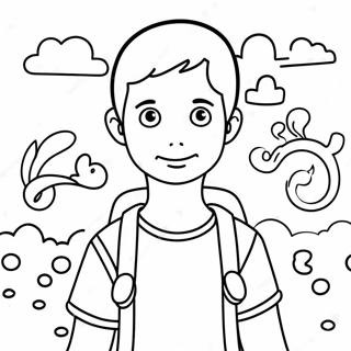 Confident Kid Coloring Page 10457-8522