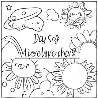 Days Of The Week Coloring Pages