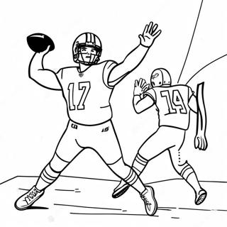 Josh Allen Throwing Football Coloring Page 10497-8554