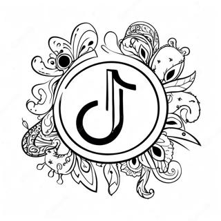 Tik Tok Logo Coloring Page 10506-8562