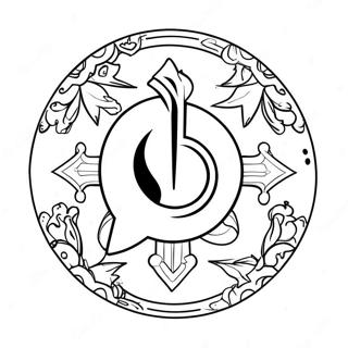 Tik Tok Logo Coloring Page 10506-8563