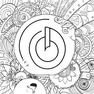 Tik Tok Logo Coloring Page 10506-8564