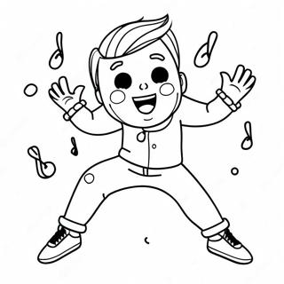 Funny Tik Tok Dancer Coloring Page 10507-8559