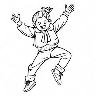 Funny Tik Tok Dancer Coloring Page 10507-8560