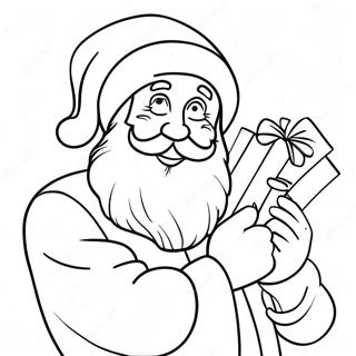 Charming Vintage Santa Claus Coloring Page 10537-8581