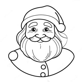 Charming Vintage Santa Claus Coloring Page 10537-8582