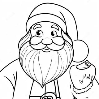 Charming Vintage Santa Claus Coloring Page 10537-8583