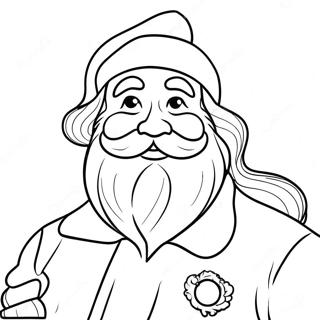 Charming Vintage Santa Claus Coloring Page 10537-8584